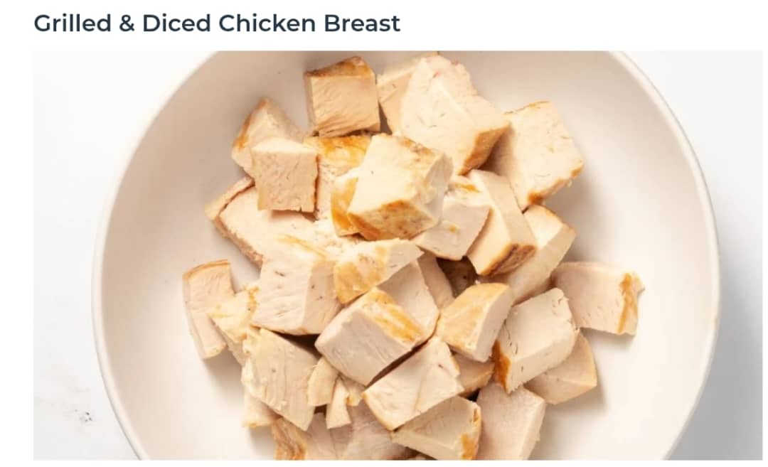 Grilled and diced chicken breast 500g